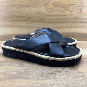 Stuart Weitzman Womens Sandals Size 8.5 Cross strap Slip On Platform